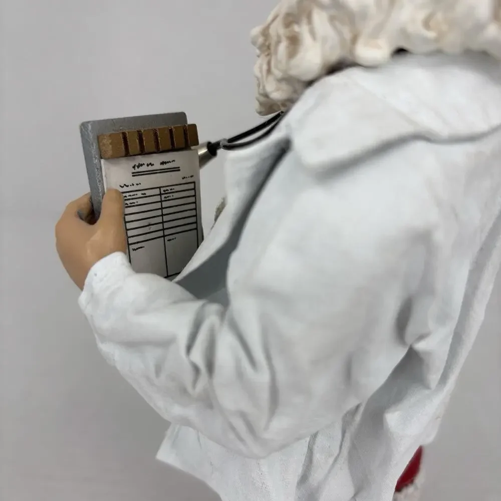 Clothtique Doctor Santa 1997 Possible Dreams 10 Inch Stethoscope Clipboard‎ VTG